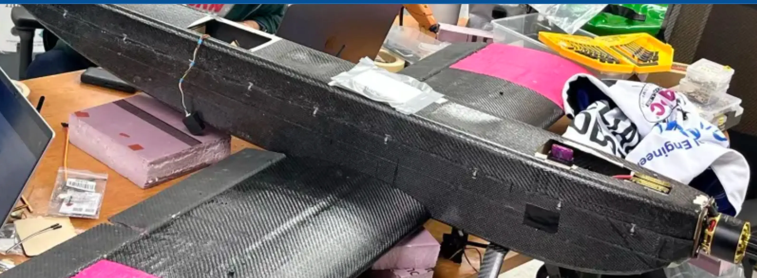Fuselage halves joined with M3 bolts and nuts
