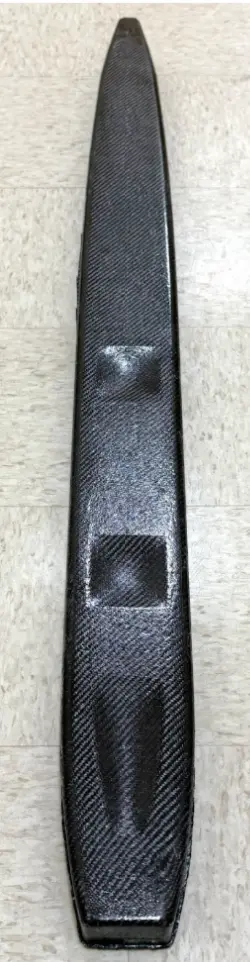 Final laid-up carbon fiber fuselage from another angle
