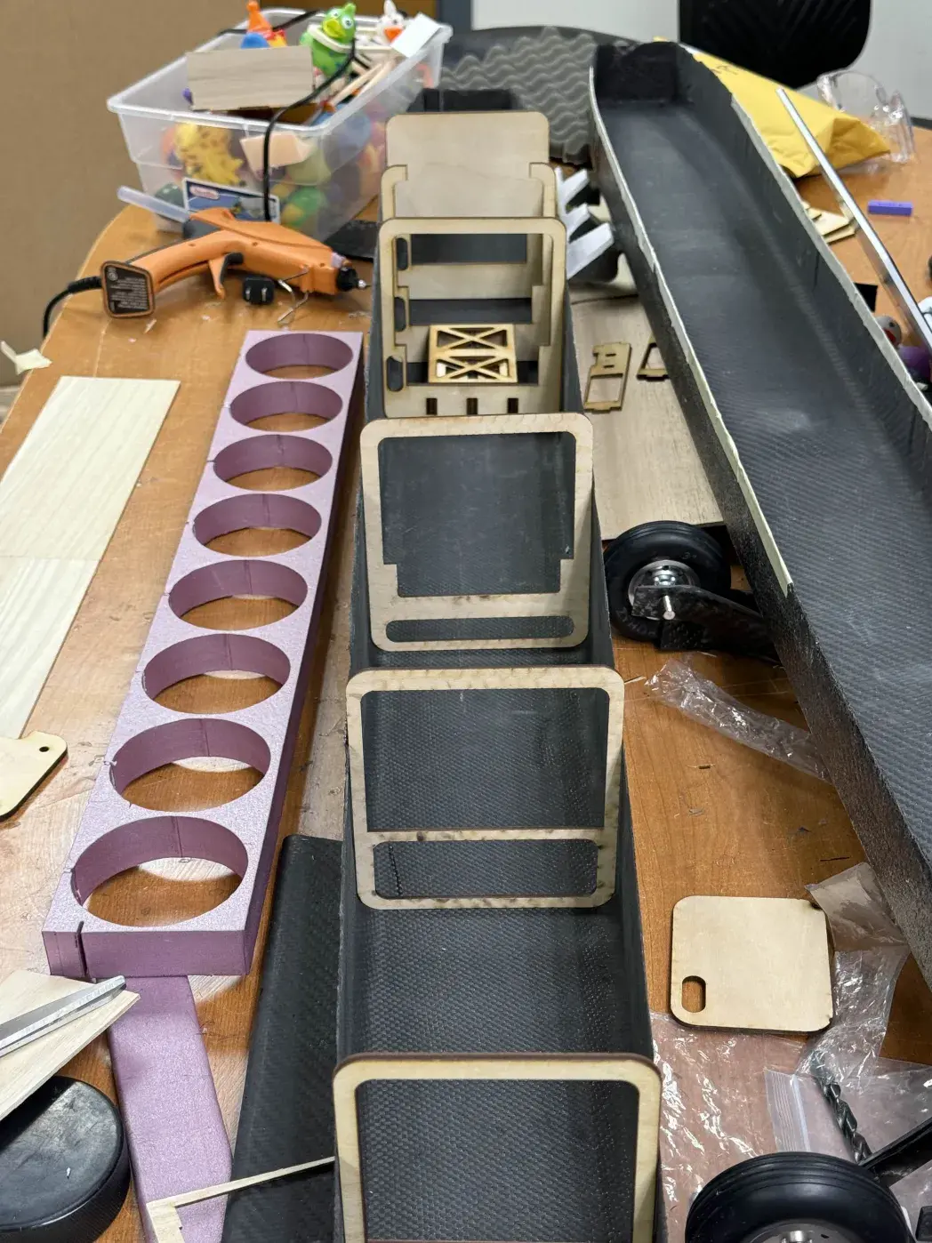 Laser-cut plywood ribs and fuselage formers