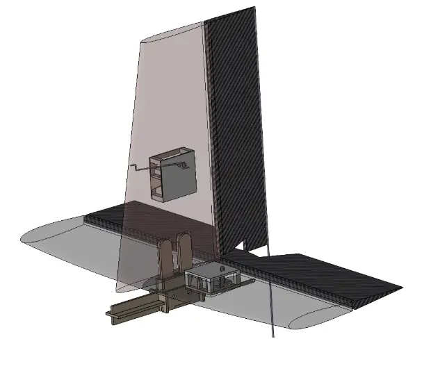 CAD render of the tail assembly