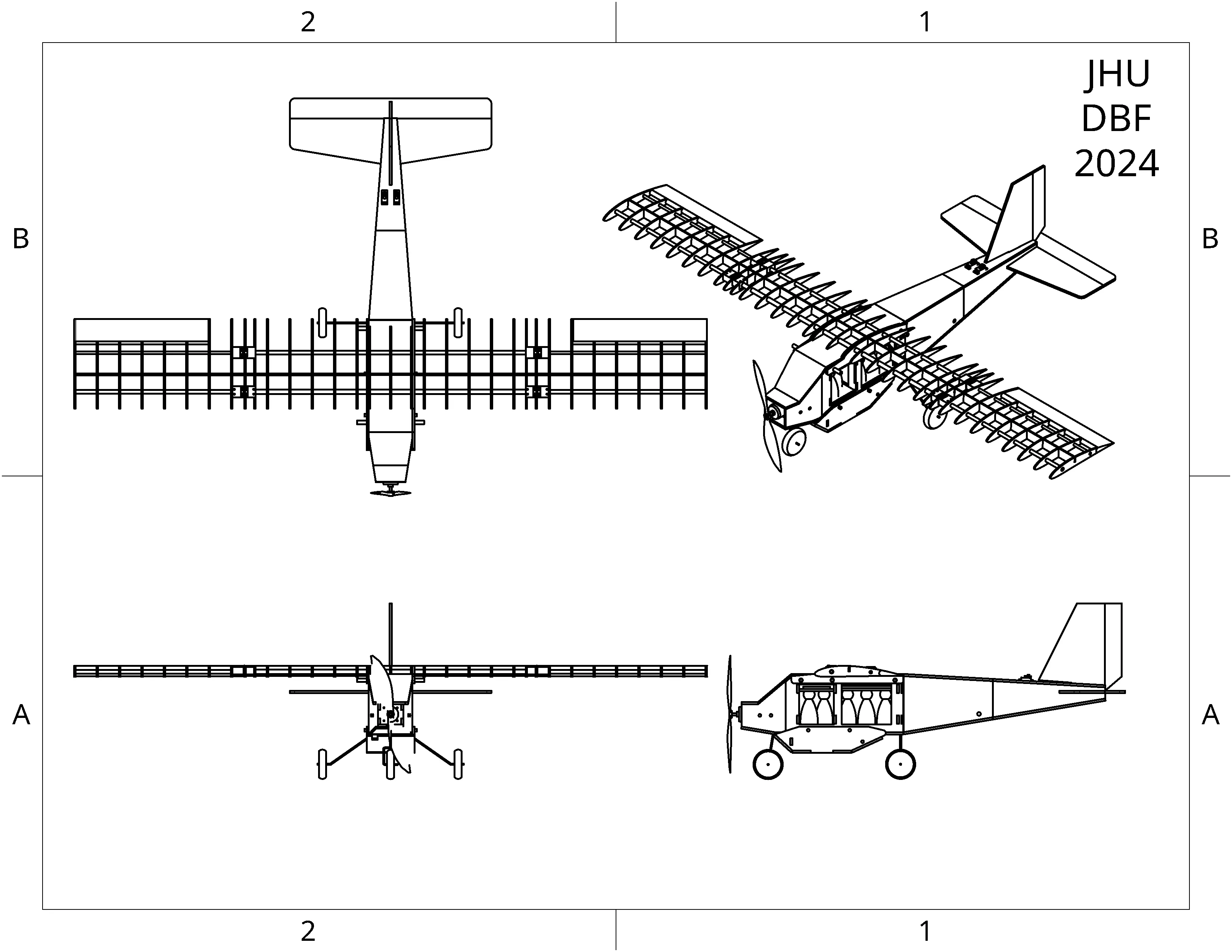 CAD drawing in flight configuration